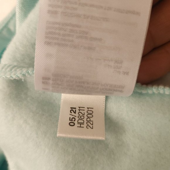 Adidas Womens Fleece‎ Hoodie Plus Size 2X Mint Green Polka Dot Graphic Logo  NWT - Picture 7 of 11